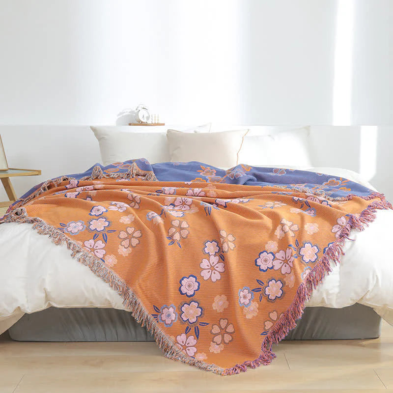 Coral Sky Throw Blanket