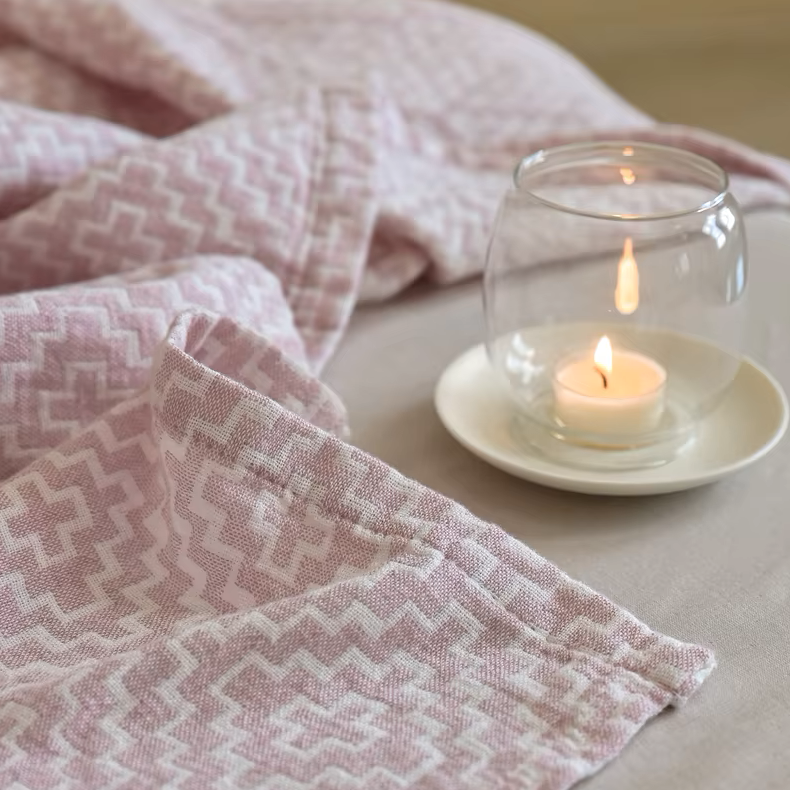 Waffle Maze Cotton Throw